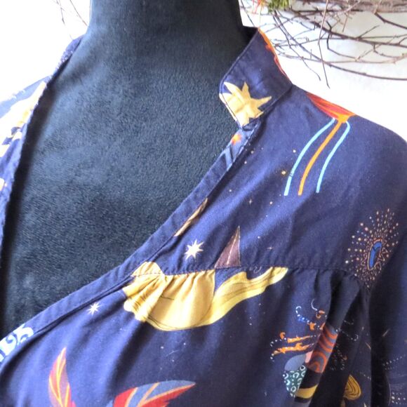 America & Beyond Dark Night Celestial Print Dress Medium NWOT - Picture 9 of 13